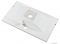MARMY - MAYA - Mosdó, mosdókagyló - Fényes fehér öntött márvány 60x35 - Szögletes - Pultba süllyeszthető, bútorra szerelhető