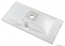 MARMY - MAYA - Mosdó, mosdókagyló - Fényes fehér öntött márvány 70x35 - Szögletes - Pultba süllyeszthető, bútorra szerelhető