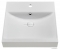 MARMY - CAMARO - Mosdó, mosdókagyló - Fényes fehér öntött márvány 50x48 - Szögletes - Bútorra, pultra ültethető