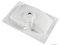 MARMY - LISETTE ECO - Mosdó, mosdókagyló - Fényes fehér öntött márvány 60x40 - Szögletes - Pultba süllyeszthető, bútorra szerelhető