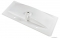 MARMY - LISETTE PLUS - Mosdó, mosdókagyló - Fényes fehér öntött márvány 120x51 - 2 csaplyukas - Pultba süllyeszthető, bútorra szerelhető