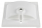 MARMY - LISETTE PLUS - Mosdó, mosdókagyló - Fényes fehér öntött márvány 60x51 - Szögletes - Pultba süllyeszthető, bútorra szerelhető
