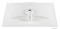 MARMY - LISETTE PLUS - Mosdó, mosdókagyló - Fényes fehér öntött márvány 90x51 - Szögletes - Pultba süllyeszthető, bútorra szerelhető