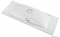 MARMY - LISETTE - Mosdó, mosdókagyló - Fényes fehér öntött márvány 120x45 - Szögletes, 1 csaplyukas - Pultba süllyeszthető, bútorra szerelhető