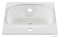 MARMY - ASPEN - Mosdó, mosdókagyló - Fényes fehér öntött márvány 60x46 - Szögletes - Pultba süllyeszthető, bútorra szerelhető