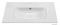 MARMY - ASPEN - Mosdó, mosdókagyló - Fényes fehér öntött márvány 90x46 - Szögletes - Pultba süllyeszthető, bútorra szerelhető
