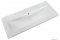 MARMY - CALABRIA - Mosdó, mosdókagyló - Fényes fehér öntött márvány 120x51 - Szögletes, 2 csaplyukas - Pultba süllyeszthető, bútorra szerelhető
