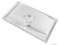 MARMY - CALABRIA - Mosdó, mosdókagyló - Fényes fehér öntött márvány 90x51 - Szögletes - Pultba süllyeszthető, bútorra szerelhető