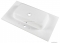 MARMY - CALVIN - Mosdó, mosdókagyló - Fényes fehér öntött márvány 90x51 - Szögletes - Pultba süllyeszthető, bútorra szerelhető