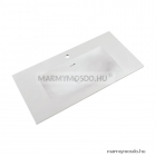 MARMY - CRYSTAL - Mosdó, mosdókagyló - 90x46 cm - Szögletes - Pultba, bútorba süllyeszthető