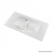 MARMY - CRYSTAL - Mosdó, mosdókagyló - Fényes fehér öntött márvány 90x46 - Szögletes - Pultba süllyeszthető, bútorra szerelhető