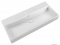 MARMY - BELLAGIO - Mosdó, mosdókagyló - Fényes fehér öntött márvány 100x46 - Szögletes - 1 csaplyukas - Bútorra, pultra ültethető