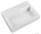 MARMY - BELLAGIO - Mosdó, mosdókagyló - Fényes fehér öntött márvány 60x46 - Szögletes - Bútorra, pultra ültethető