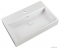 MARMY - BELLAGIO - Mosdó, mosdókagyló - Fényes fehér öntött márvány 70x46 - Szögletes - Bútorra, pultra ültethető
