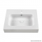 MARMY - BOTTEGA - Mosdó, mosdókagyló - Fényes fehér öntött márvány 60x46 - Szögletes - Bútorra, pultra ültethető