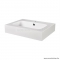 MARMY - BOTTEGA - Mosdó, mosdókagyló - Fényes fehér öntött márvány 60x46 - Szögletes - Bútorra, pultra ültethető