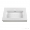 MARMY - BOTTEGA - Mosdó, mosdókagyló - Fényes fehér öntött márvány 70x46 - Szögletes - Bútorra, pultra ültethető