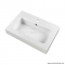 MARMY - BOTTEGA - Mosdó, mosdókagyló - Fényes fehér öntött márvány 70x46 - Szögletes - Bútorra, pultra ültethető