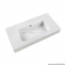 MARMY - BOTTEGA - Mosdó, mosdókagyló - Fényes fehér öntött márvány 90x46 - Szögletes - Bútorra, pultra ültethető