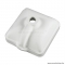 MARMY - ASTI SQUARE - Fényes fehér öntött márvány Mosdó, kis kézmosó 34,5x32 - Lekerekített - Pultba süllyeszthető, bútorra szerelhető