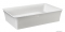 MARMY - ROCK - Mosdó, mosdókagyló - Fényes fehér öntött márvány 58x38 - Szögletes - Bútorra, pultra ültethető