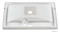 MARMY - SERENA - Mosdó, mosdókagyló - Fényes fehér öntött márvány 60x35 - Szögletes - Bútorra, pultra ültethető