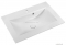 MARMY - LISETTE - Mosdó, mosdókagyló - Fényes fehér öntött márvány 70x45 - Szögletes - Pultba süllyeszthető, bútorra szerelhető