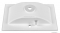 MARMY - LISETTE - Mosdó, mosdókagyló - Fényes fehér öntött márvány 70x45 - Szögletes - Pultba süllyeszthető, bútorra szerelhető
