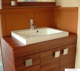 MARMY - IMOLA - Mosdó, mosdókagyló - Fényes fehér öntött márvány 60x50 - Szögletes - Pultba süllyeszthető, bútorra szerelhető