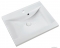 MARMY - CLAUDIA - Mosdó, mosdókagyló - Fényes fehér öntött márvány 60x48 - Szögletes - Pultba süllyeszthető, bútorra szerelhető