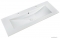 MARMY - LISETTE - Mosdó, mosdókagyló - Fényes fehér öntött márvány 120x45 - Szögletes, 2 csaplyukas - Pultba süllyeszthető, bútorra szerelhető
