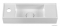 MARMY - GIGI - Kis kézmosó, mosdó- Jobbos - 45x15 cm - Pultra, bútorra, falra szerelhető